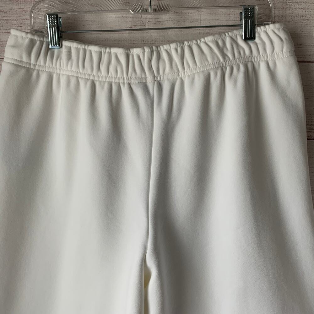 Athleta Terry Heavyweight Bermuda Shorts Bright White Drawstring Waist Size M - Picture 5 of 16